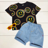 تیشرت و شلوارک استیکر بچگانه