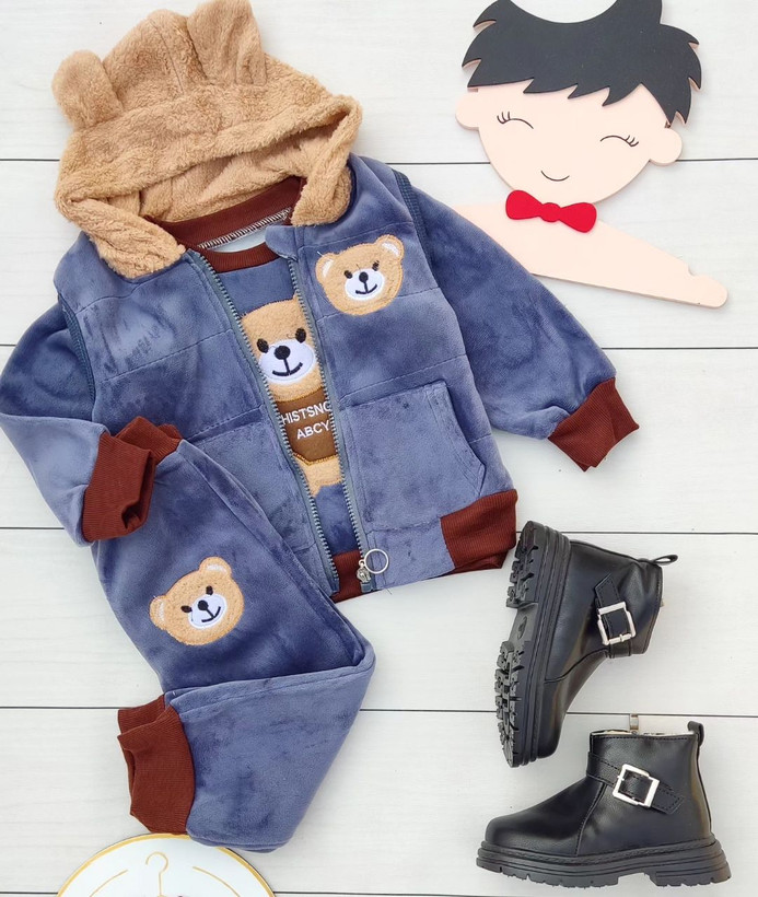 سه تکه مخمل بچگانه