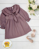 پیراهن یقه کراواتی دخترانه