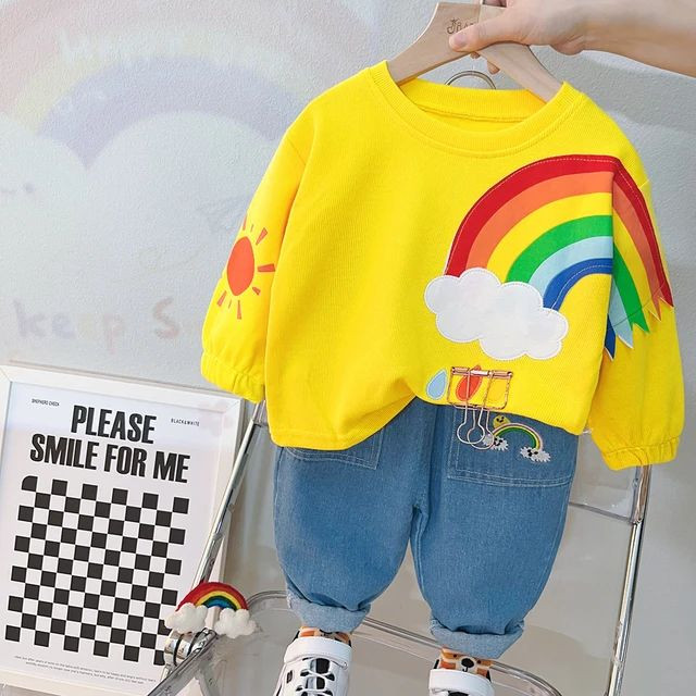 ست بلوز و شلوار بچگانه رنگین کمان