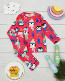 بلوز شلوار راحتی بچگانه طرح پنگوئن