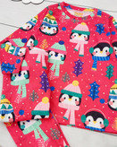 بلوز شلوار راحتی بچگانه طرح پنگوئن