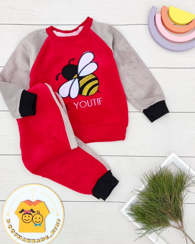 بلوز شلوار مخمل بچگانه