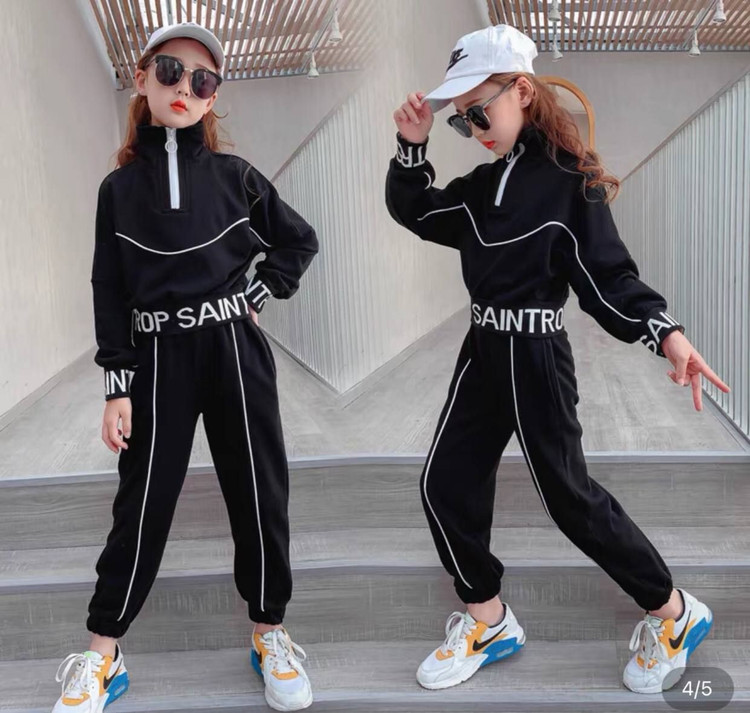 کراپ و شلوار مخمل بچگانه