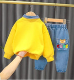 بلوز و شلوار جین تمساح بچگانه