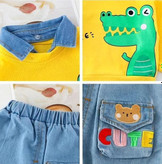 بلوز و شلوار جین تمساح بچگانه