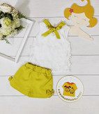 تاپ و شلوارک حریر دخترانه