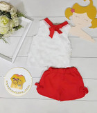 تاپ و شلوارک حریر دخترانه