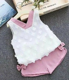 تاپ و شلوارک حریر دخترانه