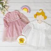 پیراهن گیپور مجلسی دخترانه