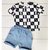 ست تیشرت و شلوارک تدی بچگانه