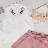 تاپ شلوارک گلدوزی دخترانه