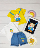 ست تیشرت شلوارک اورجینال خرسی بچگانه