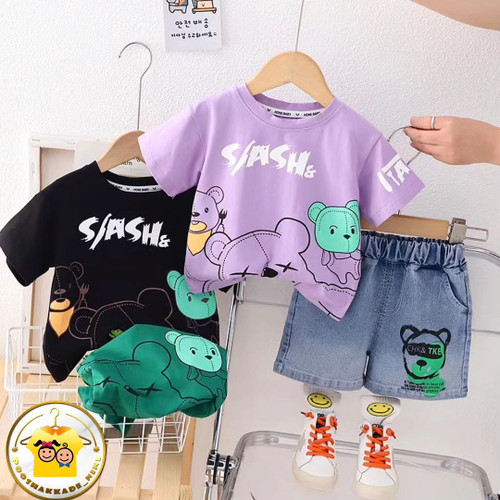 ست تیشرت و شلوارک تدی اورجینال بچگانه