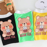 ست تیشرت یقه دار و شلوارک جین بچگانه مدل خرسی