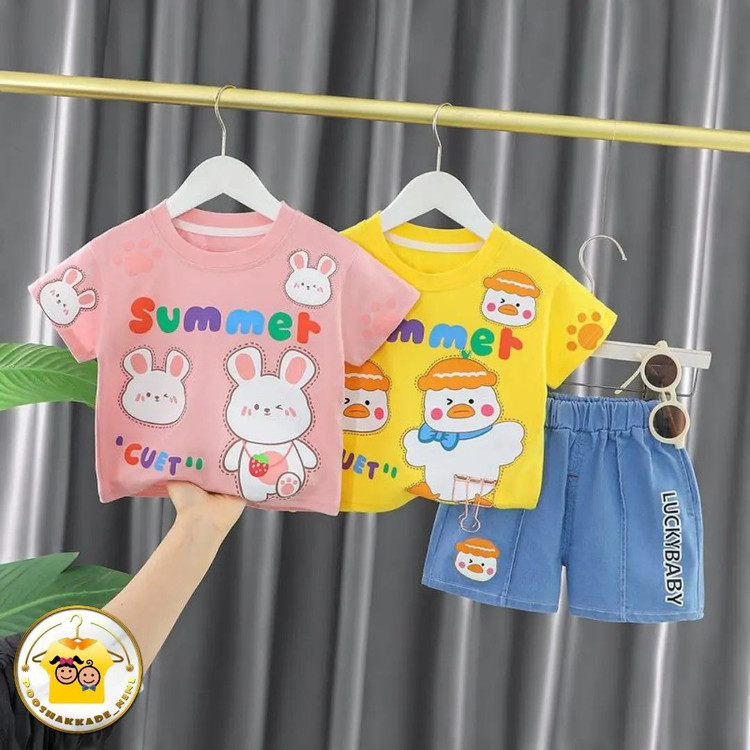 ست تیشرت و شلوارک فانتزی بچگانه