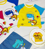 ست تیشرت و شلوارک بچگانه مدل دایناسور فضانورد