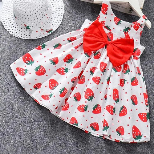 ست سارافون و کلاه توت فرنگی