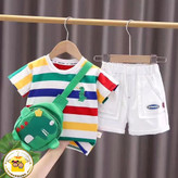 ست سه تکه تیشرت و شلوارک و کیف دراگون