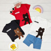 تیشرت و شلوارک بچگانه طرح خرسی برجسته