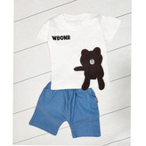 تیشرت و شلوارک بچگانه طرح خرسی برجسته