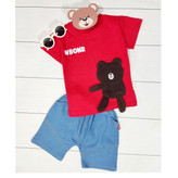 تیشرت و شلوارک بچگانه طرح خرسی برجسته