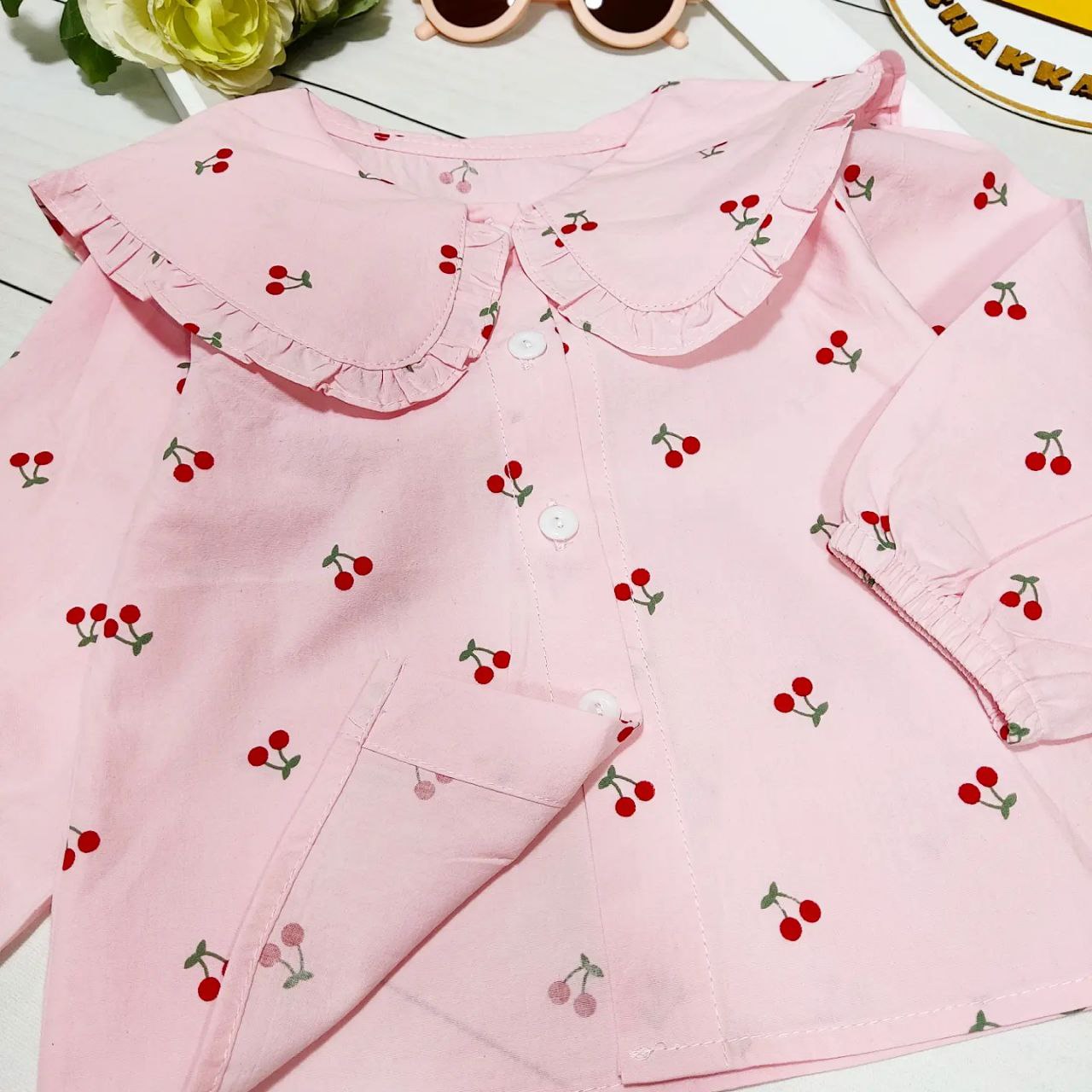 شومیز گیلاسی دخترانه