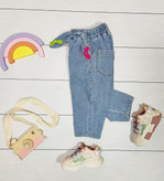 شلوار جین مام استایل بچگانه