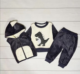 سه تکه مخمل دایناسوری بچگانه