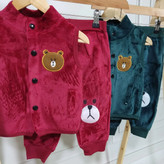 ست جلیقه و شلوار مخمل خرسی