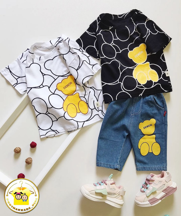 تیشرت تدی و شلوارک جین بچگانه