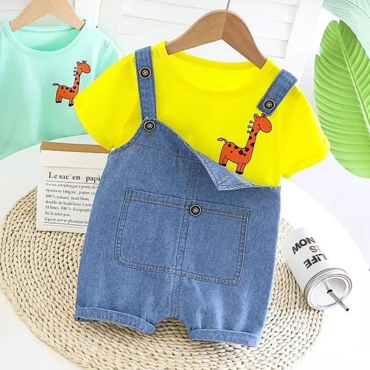 ست بلوز و بیلر جین زرافه بچگانه