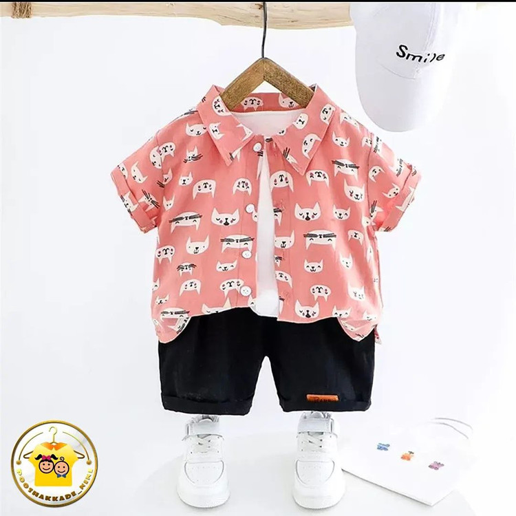 ست پیراهن و شلوارک هاوایی بچگانه