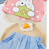 تیشرت شلوارک خرگوش پادار دخترانه بچگانه