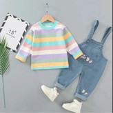 ست بلوز و بیلرسوت جین دخترانه