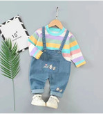 ست بلوز و بیلرسوت جین دخترانه