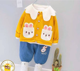 ست ژاکت و شلوار جین خرگوشی بچگانه