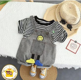 ست تیشرت و بیلرسوت استیکر بچگانه