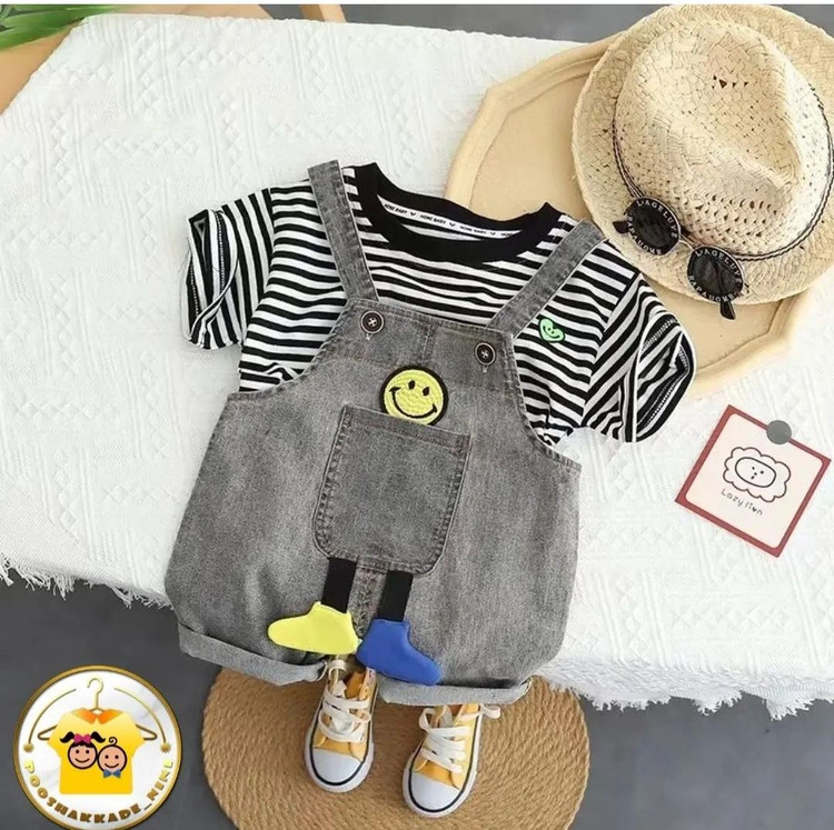 ست تیشرت و بیلرسوت استیکر بچگانه