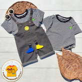 ست تیشرت و بیلرسوت استیکر بچگانه