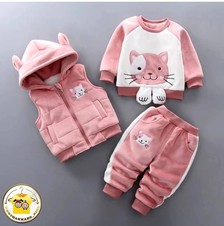 سه تکه مخمل اورجینال تمام خز بچگانه